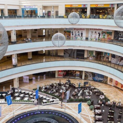 Применение противопожарных и противодымных штор в торговых центрах