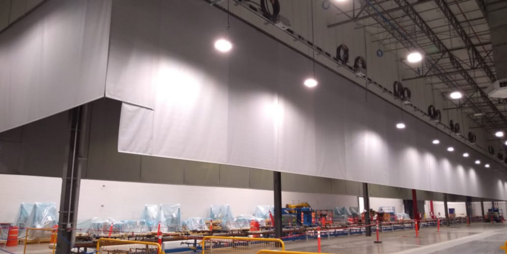 Применение противопожарных и противодымных штор на объектах производственного назначения