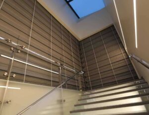 Противодымная штора в режиме полной блокировки