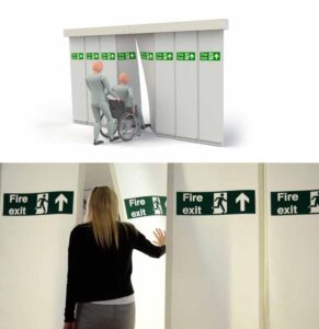 Противодымная штора с «лазейками».